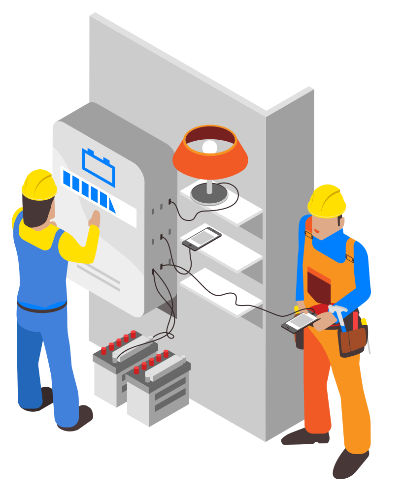 vector electritions working on house